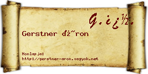 Gerstner Áron névjegykártya